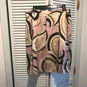 Skirt, pink paisley/floral pattern (Banana Republic, size 12)